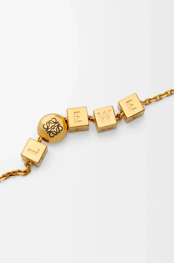 Pebble Cube-halsband i sterlingsilver Guld