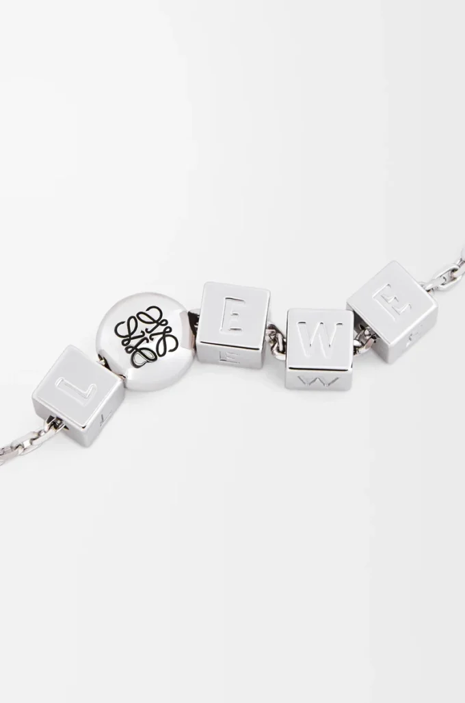 Pebble Cube-halsband i sterlingsilver Silver