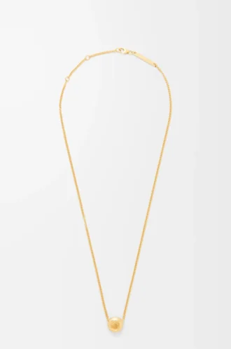 Pebble-halsband i sterlingsilver Guld