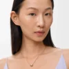 Pebble-halsband i sterlingsilver Guld
