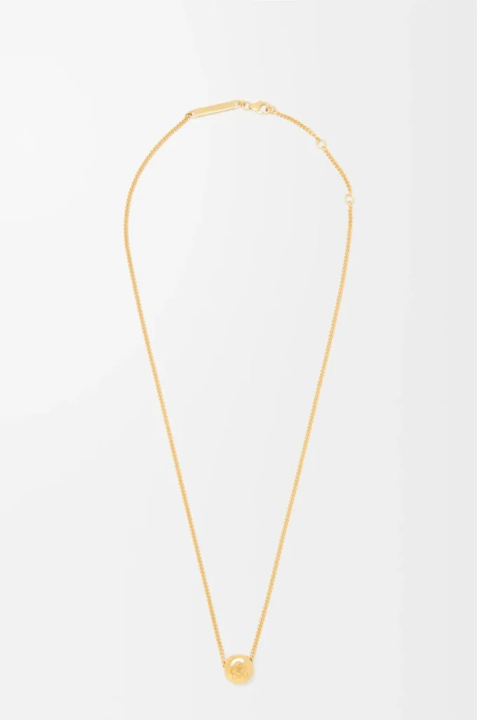 Pebble-halsband i sterlingsilver Guld