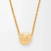 Pebble-halsband i sterlingsilver Guld