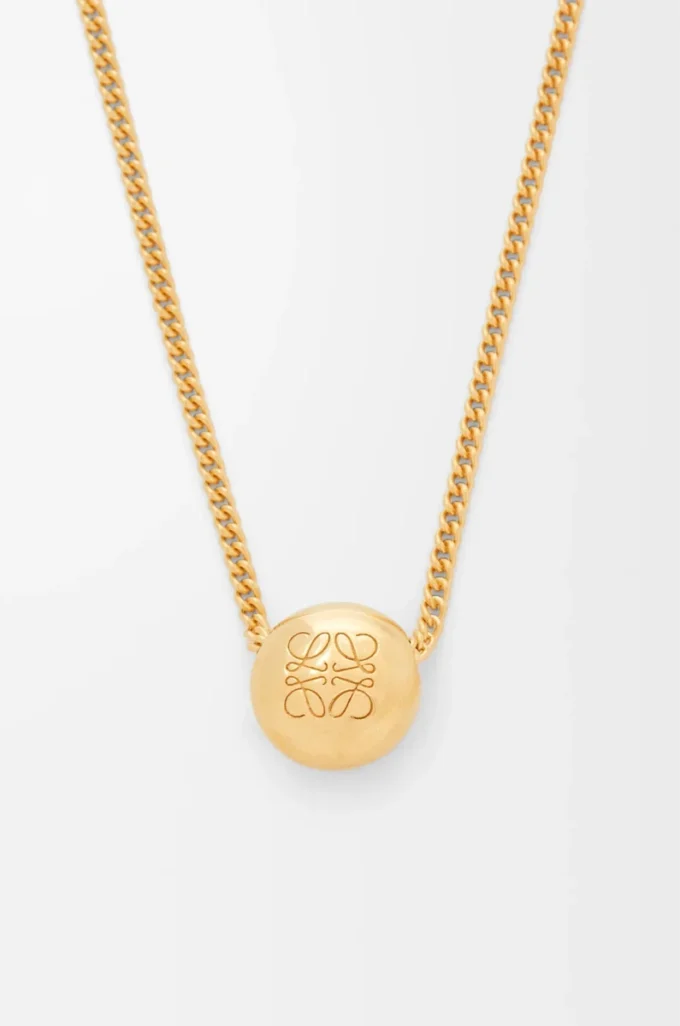 Pebble-halsband i sterlingsilver Guld