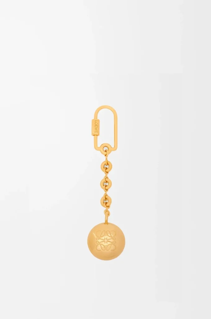 Pebble nyckelring Guld