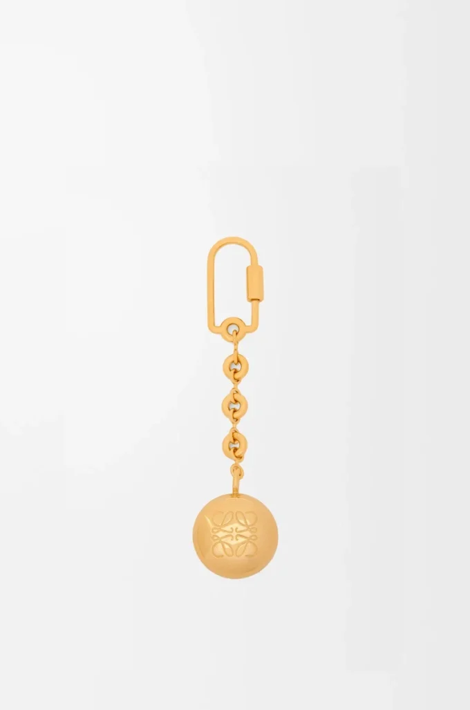 Pebble nyckelring Guld