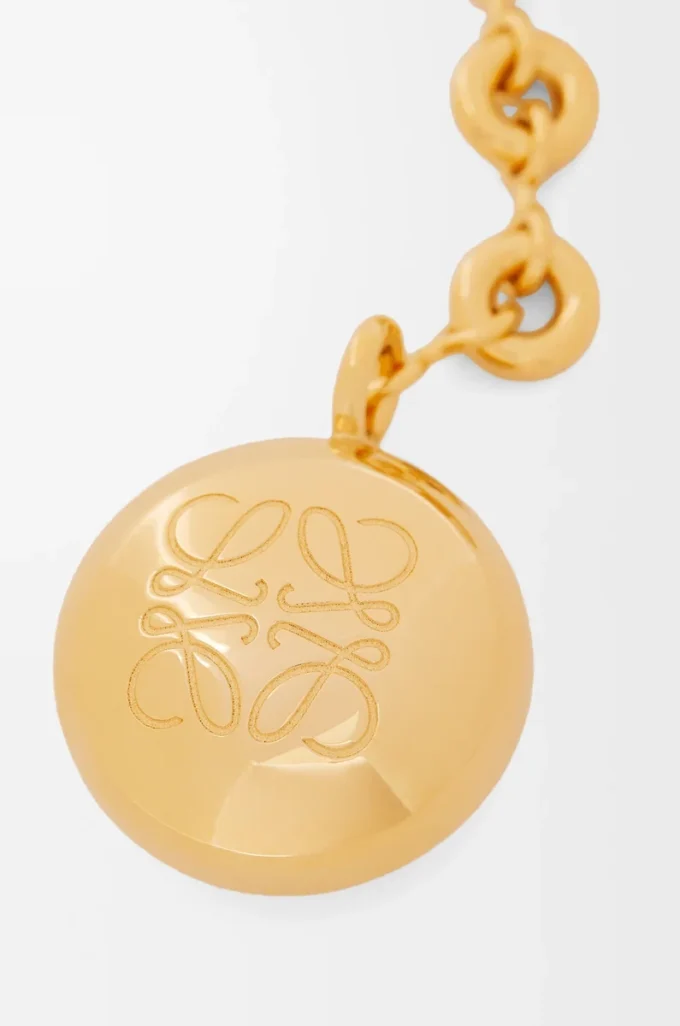 Pebble nyckelring Guld