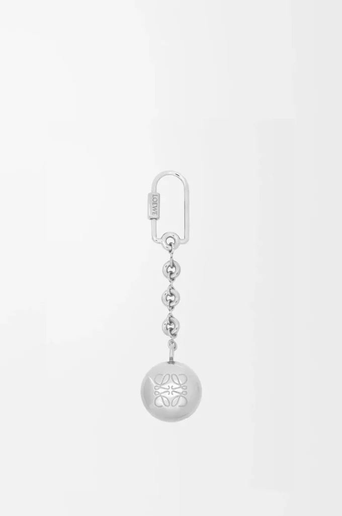 Pebble-nyckelring i silver