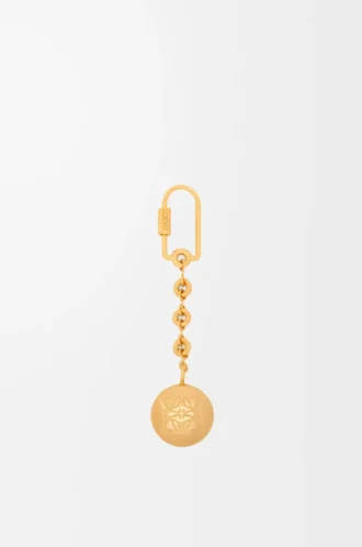 Pebble-nyckelring Vetiver/Guld
