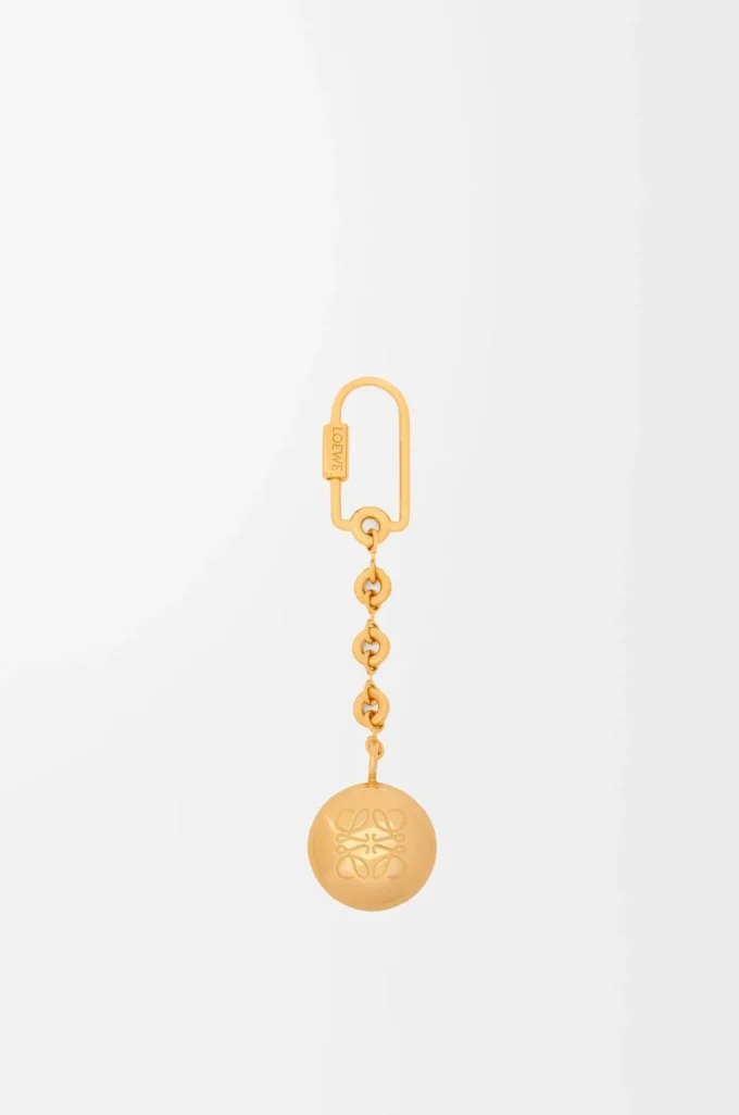 Pebble-nyckelring Vetiver/Guld