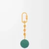 Pebble-nyckelring Vetiver/Guld