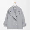 Pebble peacoat i ull Grå Pebble peacoat i ull Grå