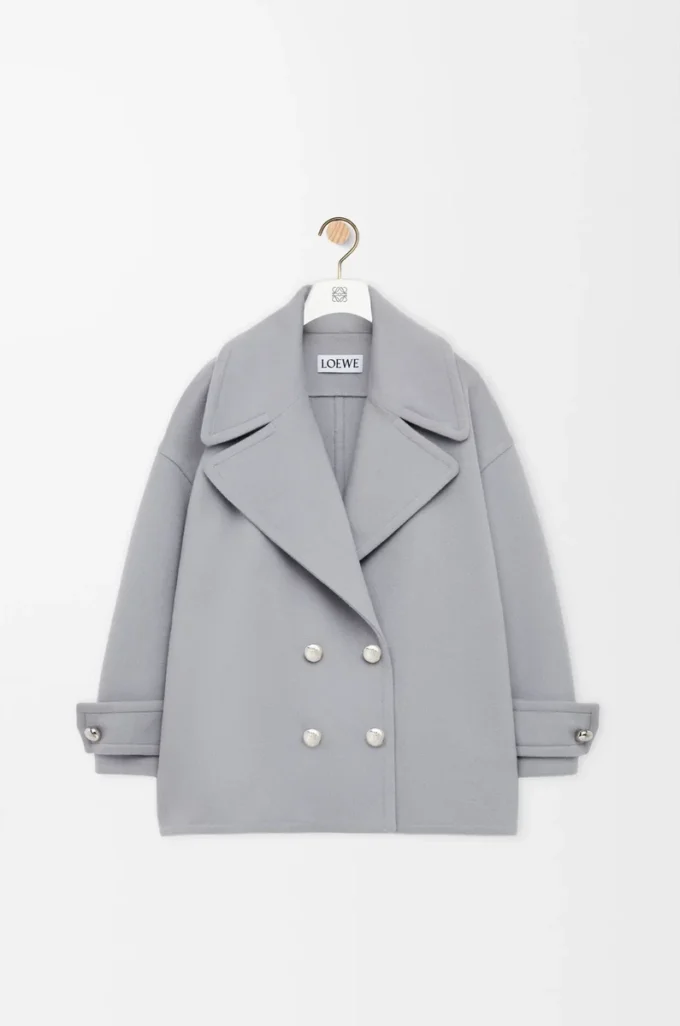Pebble peacoat i ull Grå Pebble peacoat i ull Grå