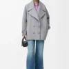 Pebble peacoat i ull Grå Pebble peacoat i ull Grå