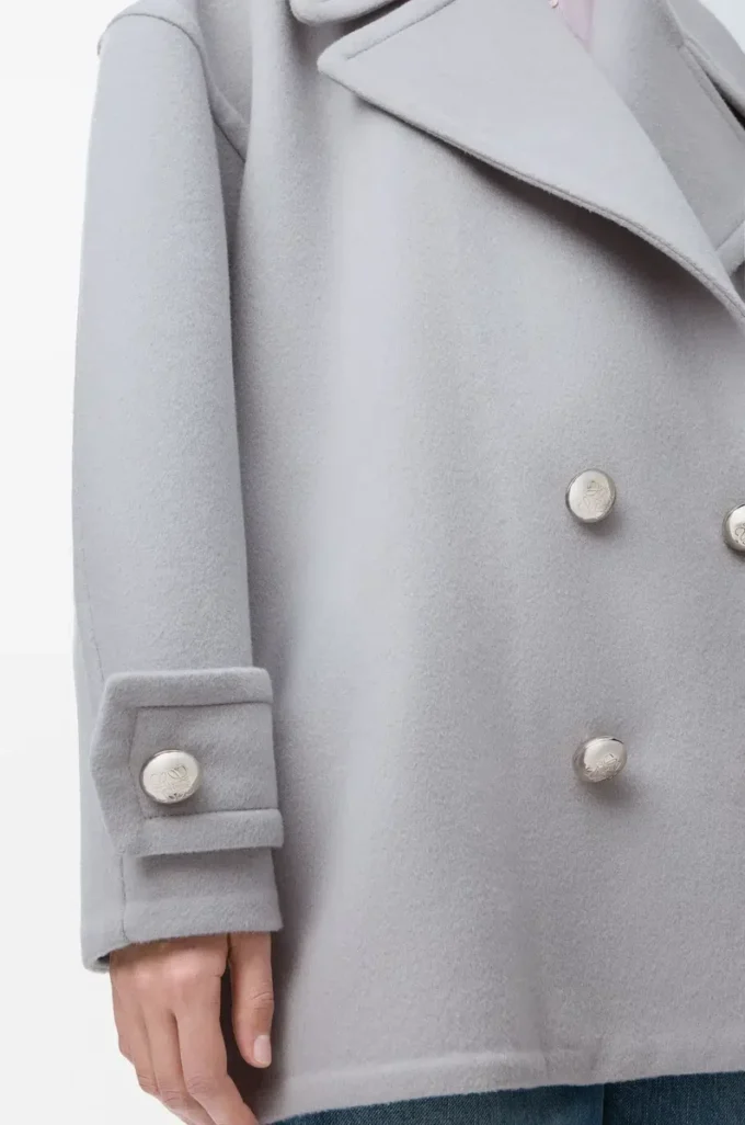 Pebble peacoat i ull Grå Pebble peacoat i ull Grå