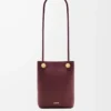 Pebble-påse i slätt kalvskinn Dark Burgundy Pebble-påse i slätt kalvskinn Dark Burgundy
