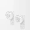 Pebble örhängen i sterlingsilver och kristaller Silver/Vit