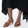 Pebble-sandaler i mjukt kalvskinn Rust Pebble-sandaler i mjukt kalvskinn Rust