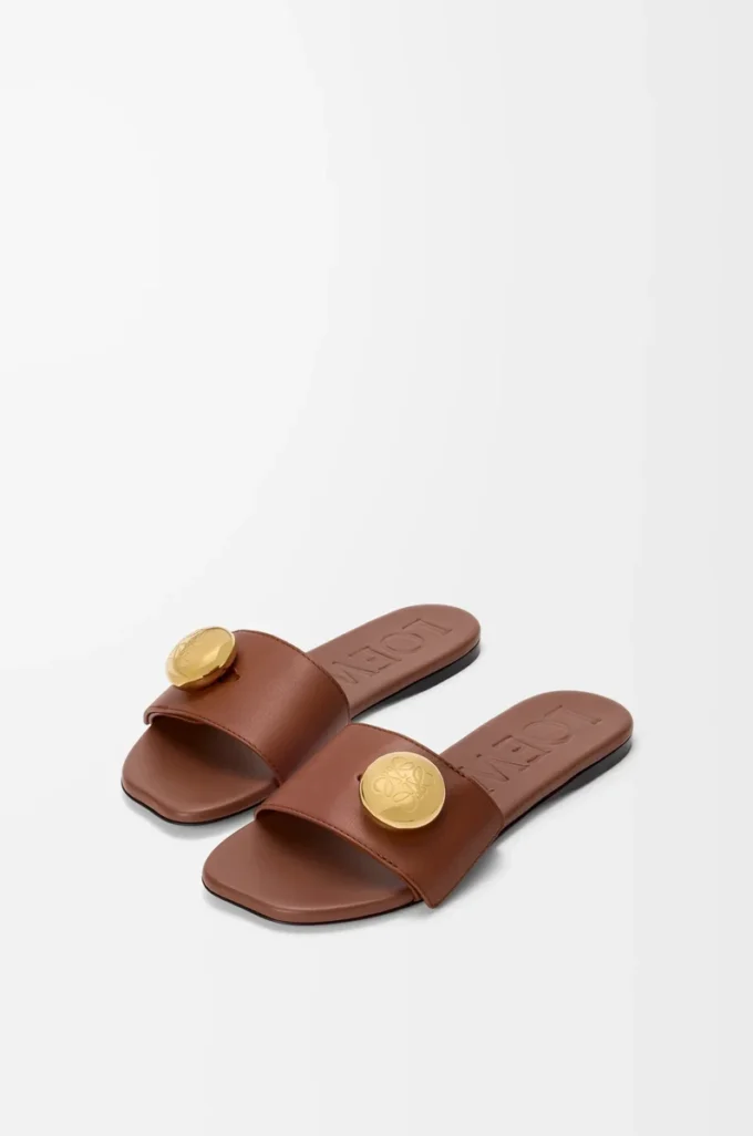 Pebble-sandaler i mjukt kalvskinn Rust Pebble-sandaler i mjukt kalvskinn Rust