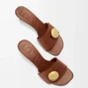 Pebble-sandaler i mjukt kalvskinn Rust Pebble-sandaler i mjukt kalvskinn Rust