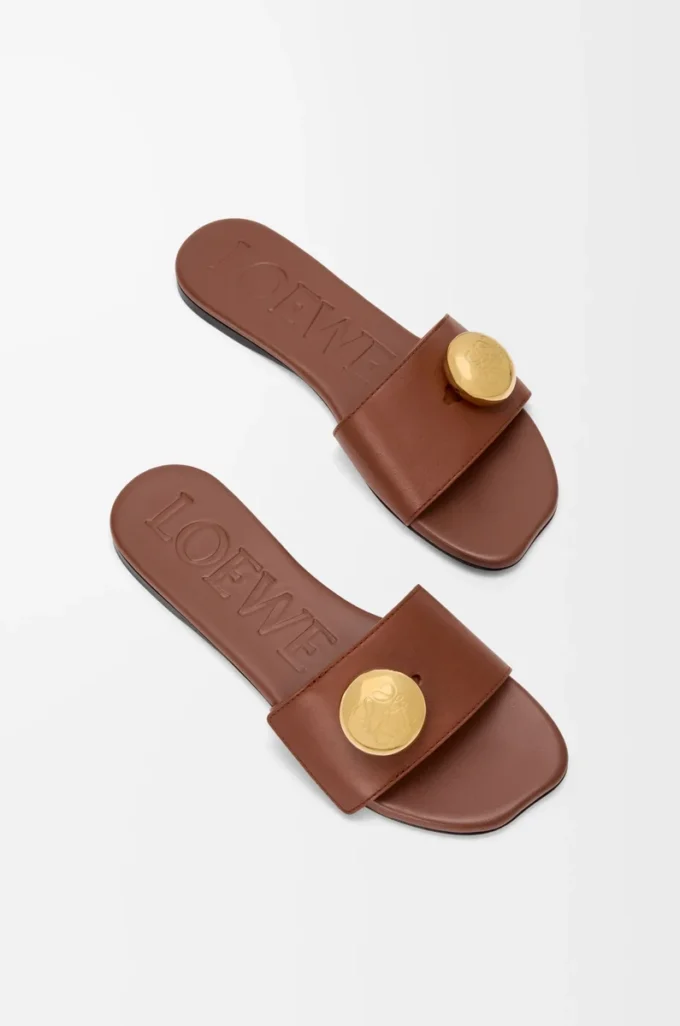 Pebble-sandaler i mjukt kalvskinn Rust Pebble-sandaler i mjukt kalvskinn Rust