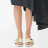 Pebble-sandaler i mjukt kalvskinn Sea Salt Pebble-sandaler i mjukt kalvskinn Sea Salt
