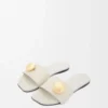 Pebble-sandaler i mjukt kalvskinn Sea Salt Pebble-sandaler i mjukt kalvskinn Sea Salt