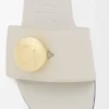 Pebble-sandaler i mjukt kalvskinn Sea Salt Pebble-sandaler i mjukt kalvskinn Sea Salt