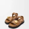 Pebble-sandaler med mjukt kalvskinn i färgen Oak Pebble-sandaler med mjukt kalvskinn i färgen Oak
