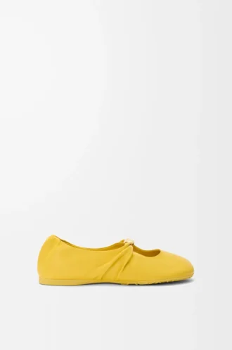 Pebble Soft ballerina i nappa lammskinn Dandelion