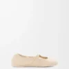 Pebble Soft ballerina i nappa lammskinn Dough