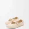 Pebble Soft ballerina i nappa lammskinn Dough
