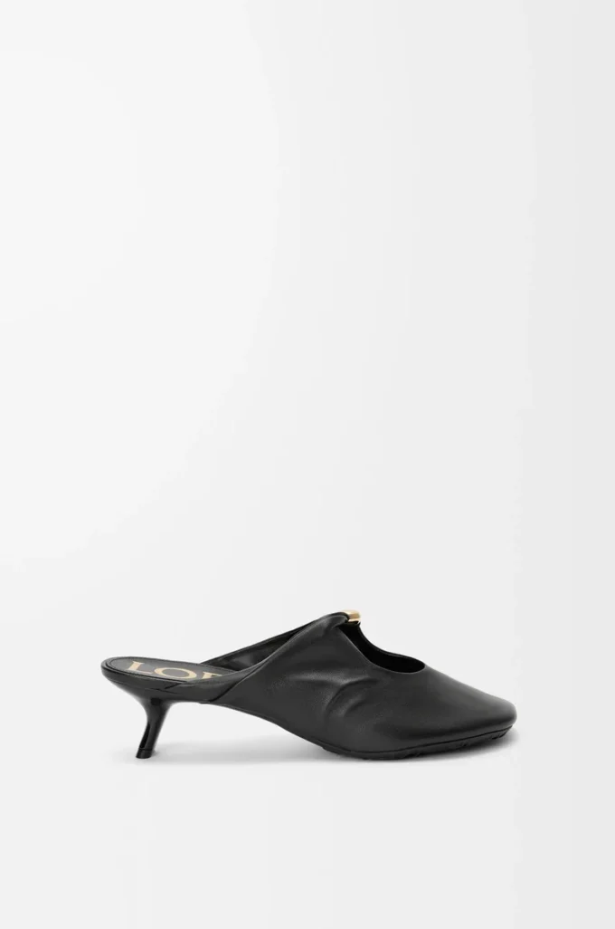 Pebble Soft mule i nappa lammskinn Black Pebble Soft mule i nappa lammskinn Black