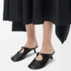 Pebble Soft mule i nappa lammskinn Black Pebble Soft mule i nappa lammskinn Black