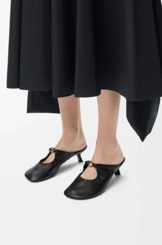Pebble Soft mule i nappa lammskinn Black Pebble Soft mule i nappa lammskinn Black