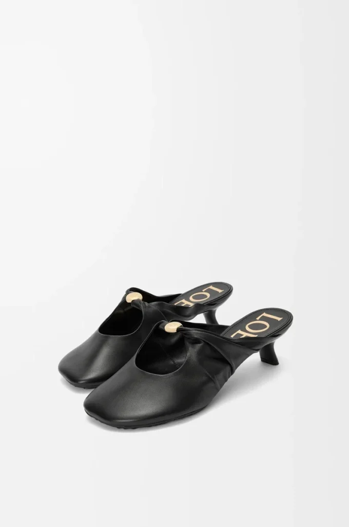 Pebble Soft mule i nappa lammskinn Black Pebble Soft mule i nappa lammskinn Black
