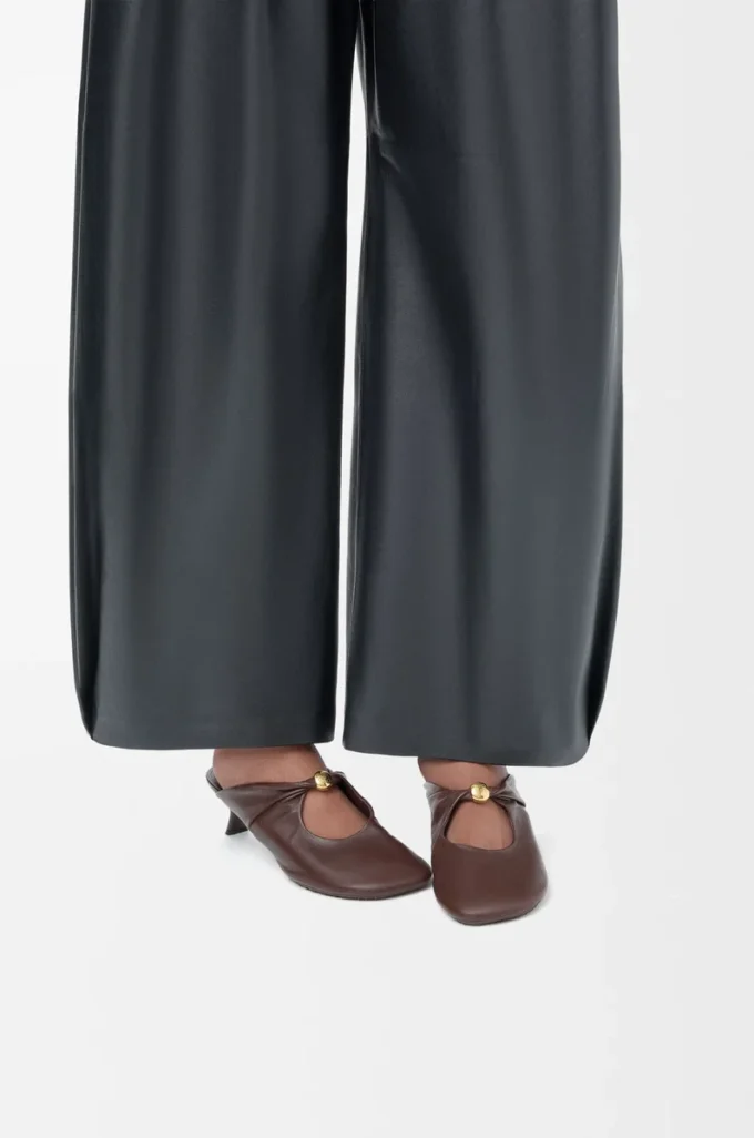 Pebble Soft mule i nappa-lammskinn Brownie