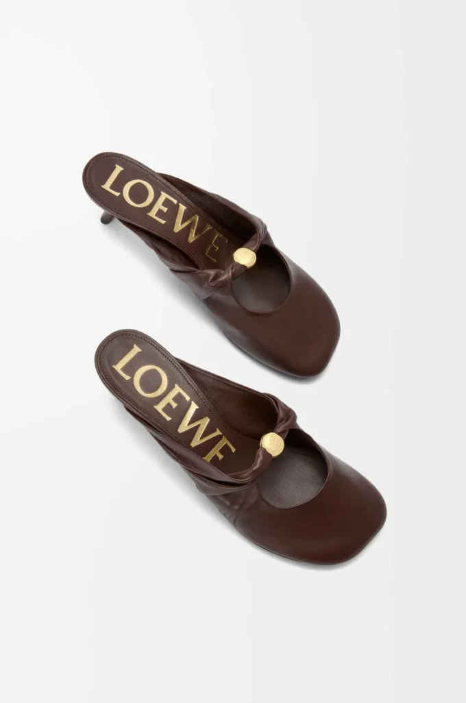 Pebble Soft mule i nappa-lammskinn Brownie