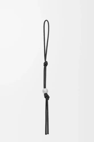 Personlig rem i klassiskt kalvskinn Black/Palladium