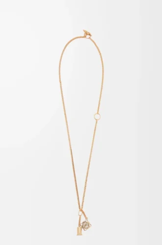 Personligt halsband i metall Guld