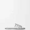 Petal Anagram-sandaler i laminerat lammskinn Silver Petal Anagram-sandaler i laminerat lammskinn Silver