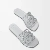 Petal Anagram-sandaler i laminerat lammskinn Silver Petal Anagram-sandaler i laminerat lammskinn Silver