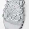 Petal Anagram-sandaler i laminerat lammskinn Silver Petal Anagram-sandaler i laminerat lammskinn Silver