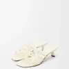 Petal Anagram-sandaler i mjukt kalvskinn Anthurium White Petal Anagram-sandaler i mjukt kalvskinn Anthurium White