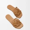 Petal Anagram-sandaler i mjukt kalvskinn Camel Petal Anagram-sandaler i mjukt kalvskinn Camel