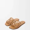 Petal Anagram-sandaler i mjukt kalvskinn Camel Petal Anagram-sandaler i mjukt kalvskinn Camel