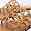 Petal Anagram-sandaler i mjukt kalvskinn Camel Petal Anagram-sandaler i mjukt kalvskinn Camel