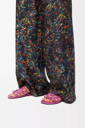 Petal Anagram-sandaler i mjukt kalvskinn, fuchsia