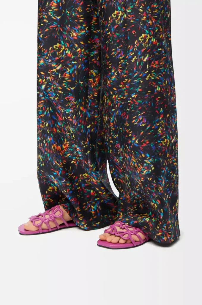 Petal Anagram-sandaler i mjukt kalvskinn, fuchsia