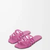 Petal Anagram-sandaler i mjukt kalvskinn, fuchsia