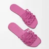 Petal Anagram-sandaler i mjukt kalvskinn, fuchsia